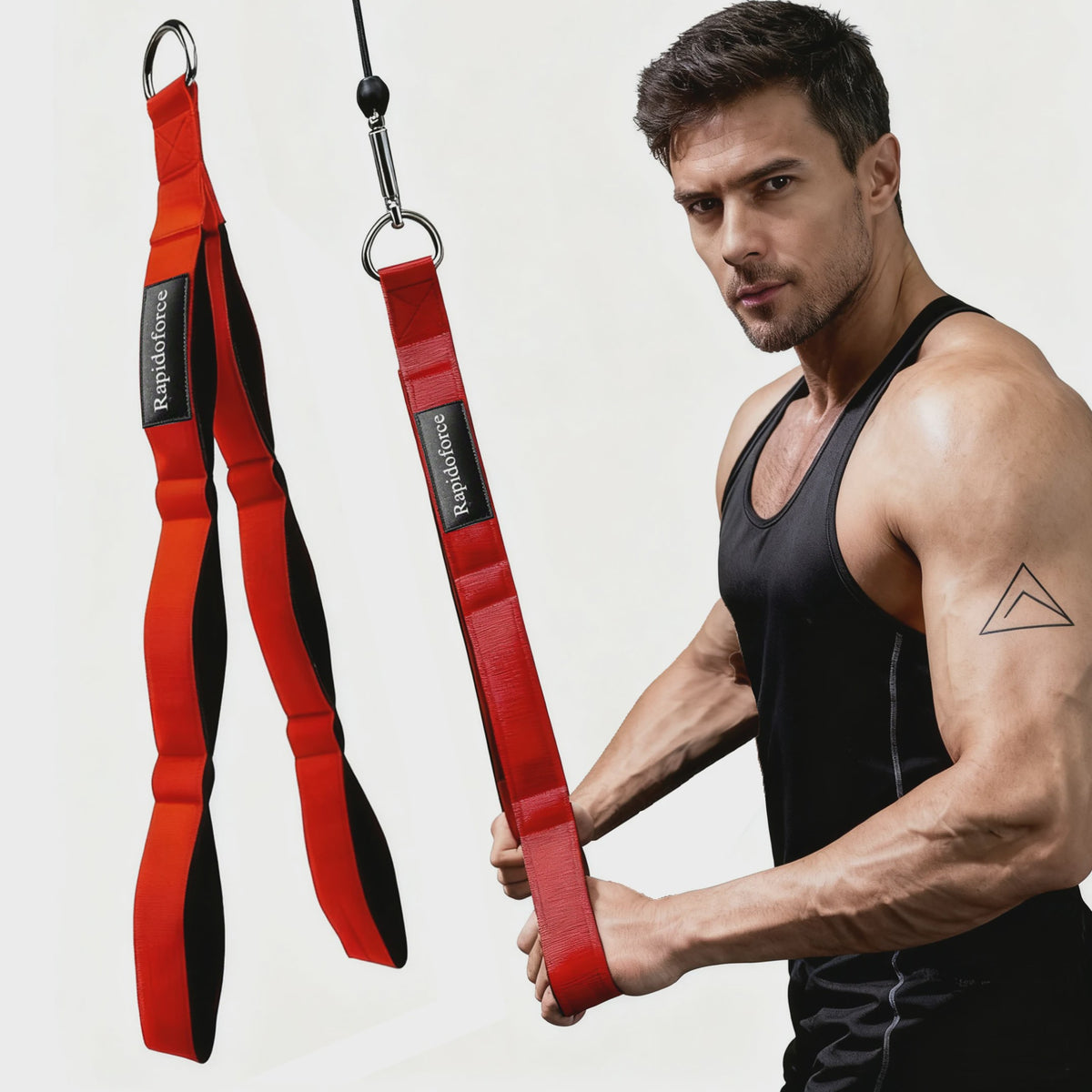 Heavy Duty Triceps Touw voor Kabelmachine - Fitness Pull Down Oefening voor Biceps, Triceps & Rug Training