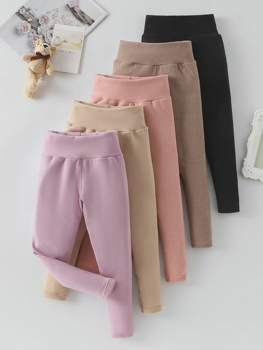 Warme Kinder Leggings voor Herfst & Winter - Fleece gevoerd, Hoge Taille