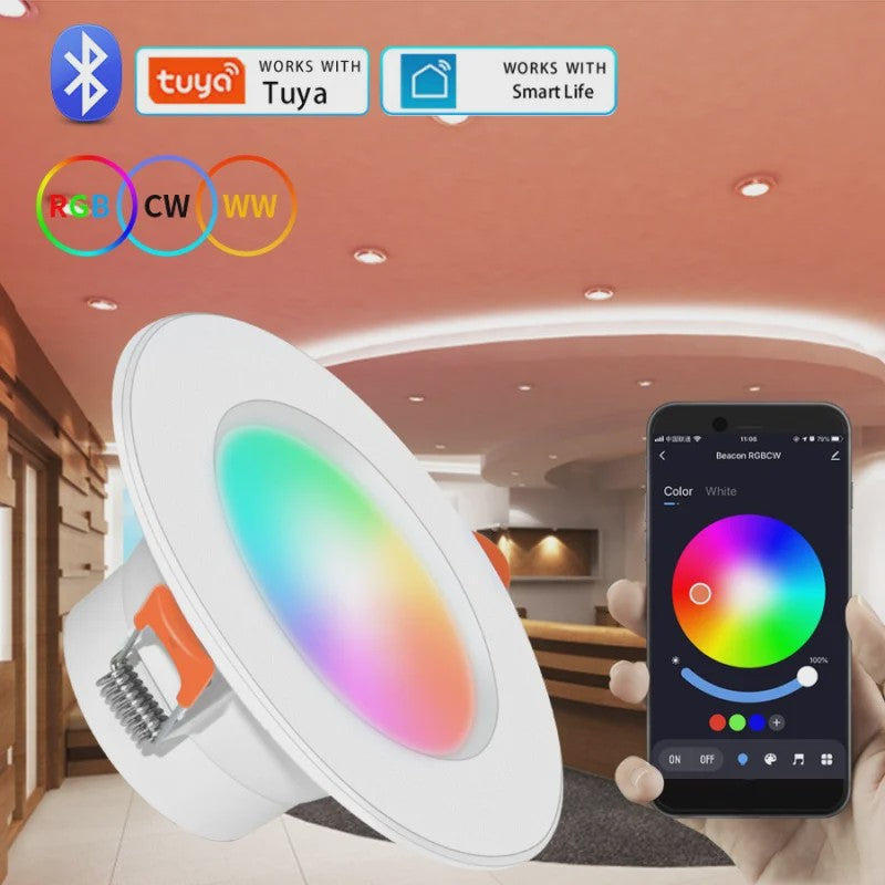 Slimme LED Inbouwspot: Dimbaar & Kleurtemperatuur Instelbaar (3000K-6000K) voor Huis & Kantoor