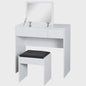 Kaptafel met Spiegel en Kruk - Make-up Tafel met Opbergruimte
