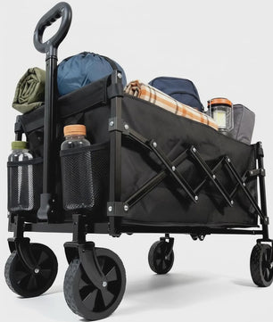 Opvouwbare Kampeerwagen met Wielen - 75KG Draagkracht - Ideaal voor Tuin, Strand & Festivals