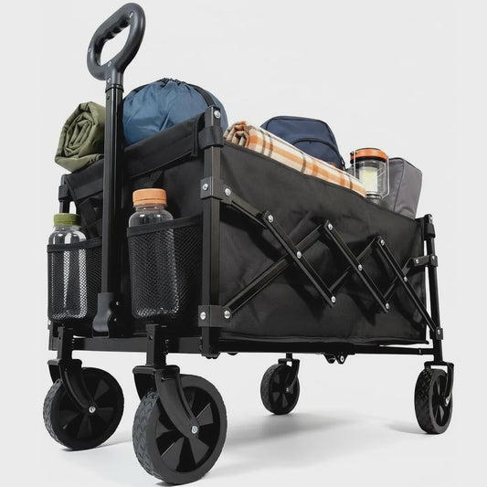 Opvouwbare Kampeerwagen met Wielen - 75KG Draagkracht - Ideaal voor Tuin, Strand & Festivals