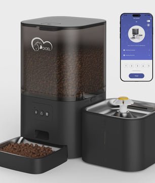 DOEL 2-in-1 Smart Voerautomaat & Drinkfontein voor Katten en Kleine Honden - 6L Capaciteit, App Controle