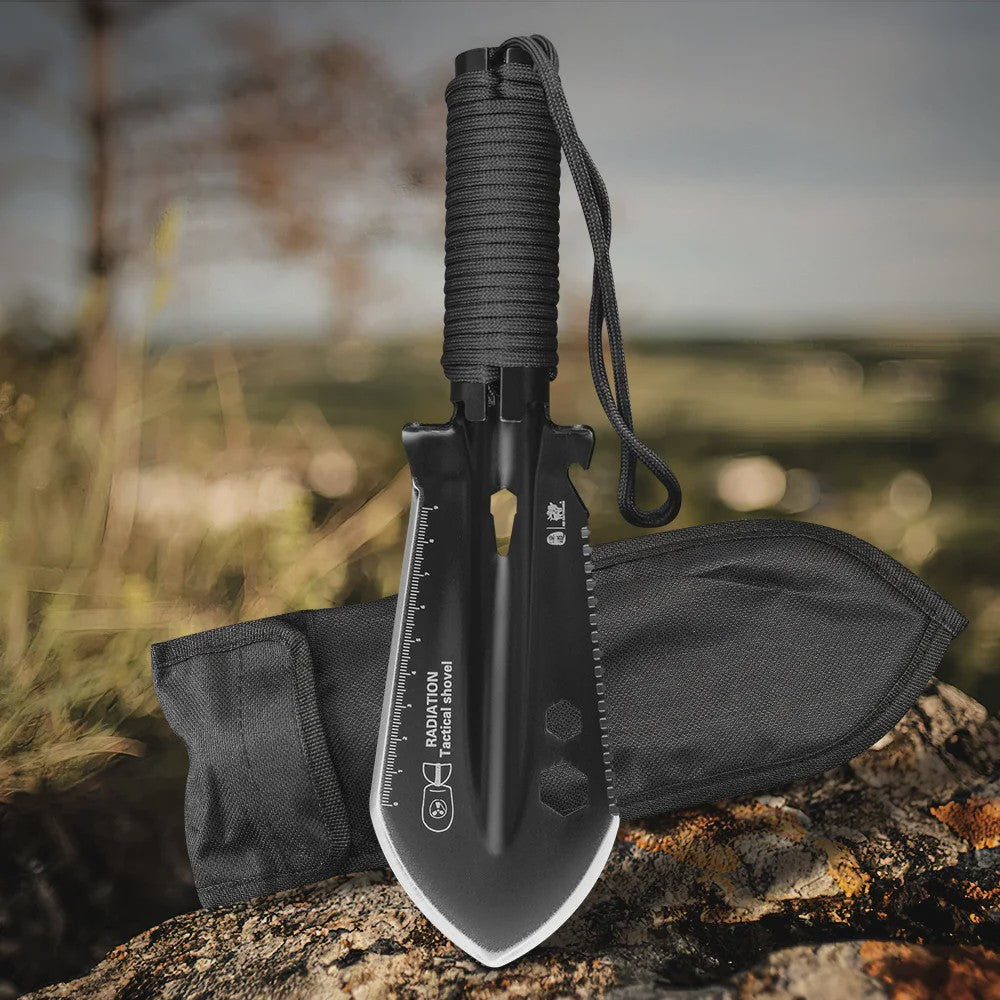 8-in-1 Multifunctionele Survival Schep - Compacte Camping Spade met Multitool & Tas