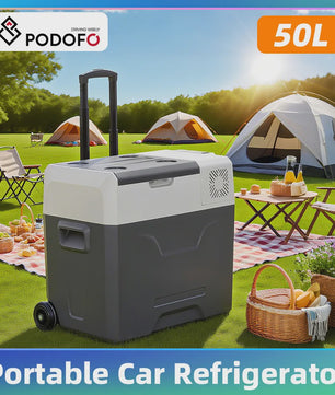 Podofo Draagbare Auto Koel-/Vriesbox 30L-50L - Compressor Koelkast voor Camping & Reizen