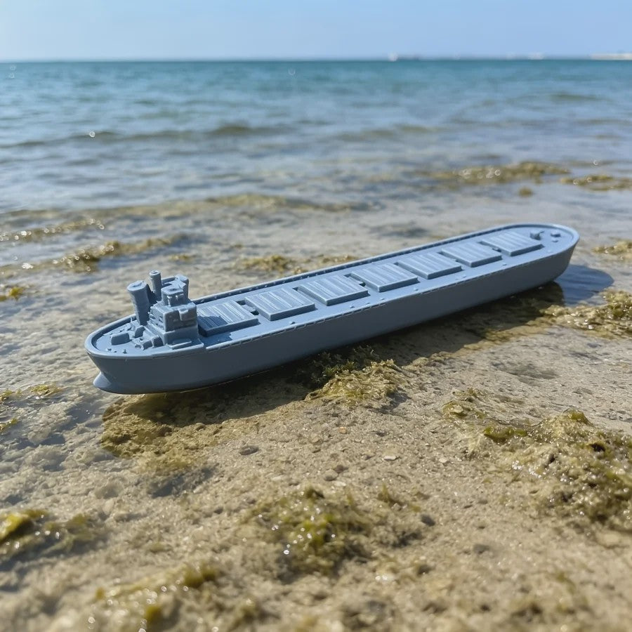 Gedetailleerd Miniatuur Vrachtschip Model - Container Cargo Ship voor Diorama, Wargaming & Maritieme Decoratie