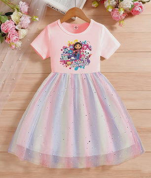 Zomerse Regenboog Prinsessenjurk voor Meisjes (2-8 jaar) - Feestelijk & Schattig