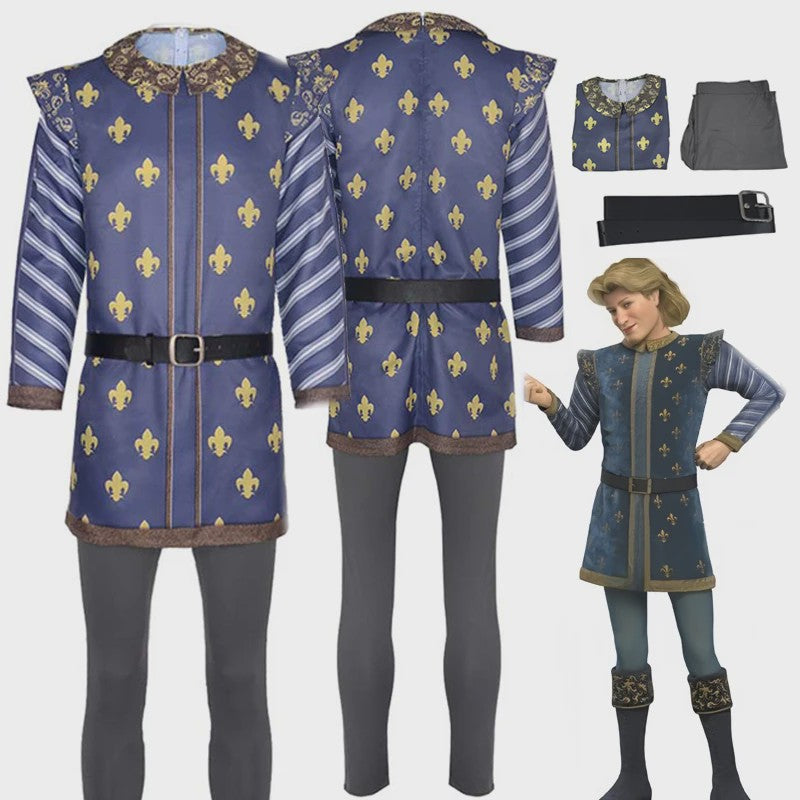 Prins Charming Kostuum - Shrek Cosplay Outfit voor Carnaval & Feest