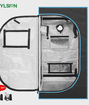 Kweekkas 60x60x120cm - Indoor Groeitent met Afneembare Bodemlade en Touw Cadeau