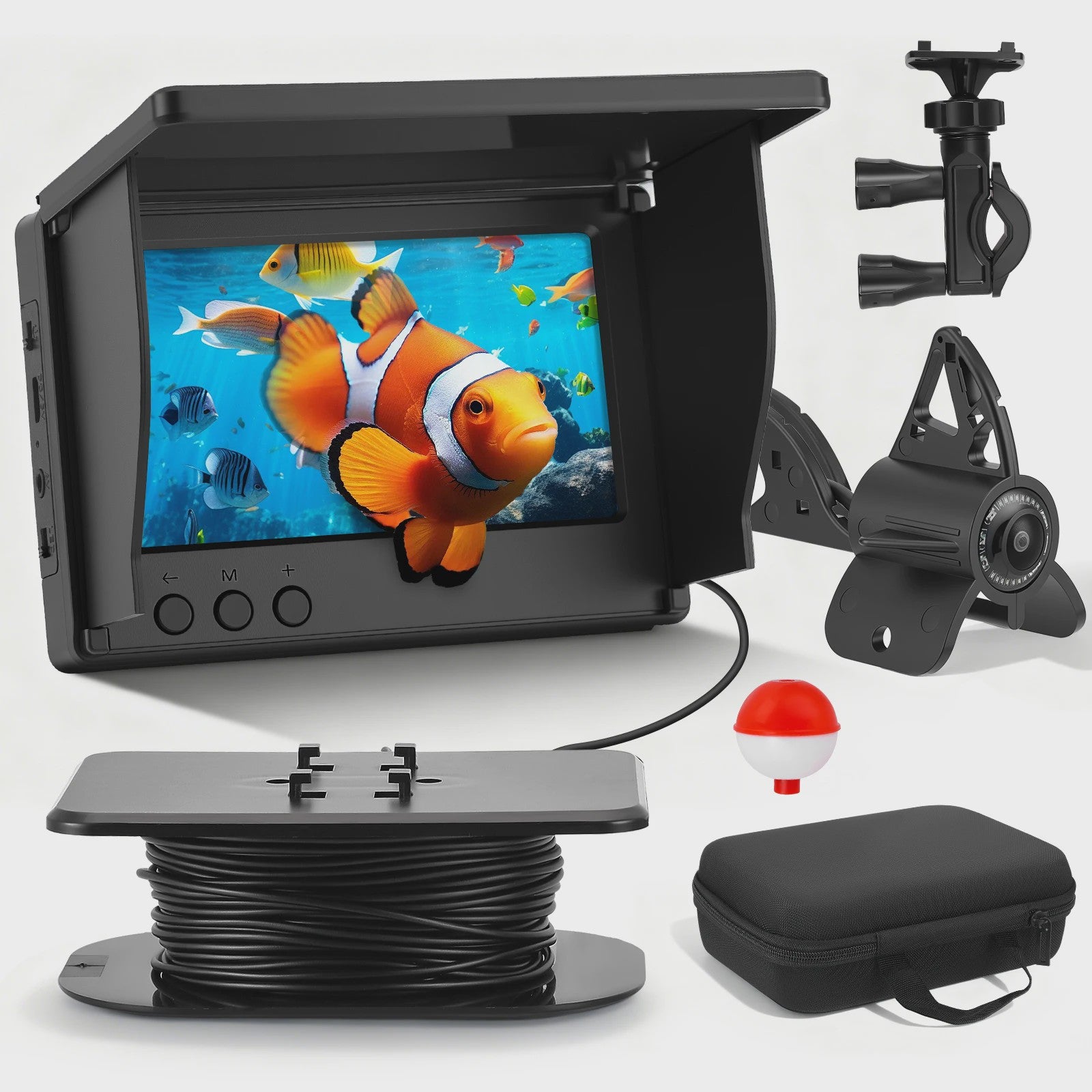 Fish Finder Underwater Camera 1080P HD 4.3 Inch LCD Fishing Camera With 8000mAh Battery Portable Fishing Tools With Night Vision