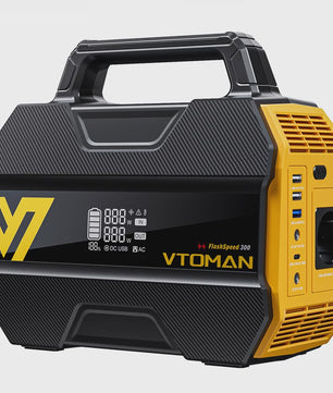 VTOMAN FlashSpeed 300 Power Station: 230Wh LiFePO4, 300W AC, 100W USB-C, Solar Generator