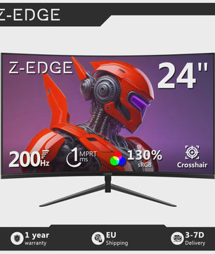 Z-EDGE 24" Curved Gaming Monitor | 200Hz, 1ms MPRT, Full HD 1080p, FreeSync, HDR