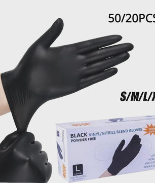 Zwarte Nitril Handschoenen (50/20 Stuks) - Latexvrij, Waterdicht & Duurzaam voor Keuken, Salon & Thuis