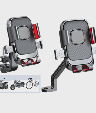 Universele Fiets & Motor Telefoonhouder - 360° Rotatie, Schokbestendig & Veilig