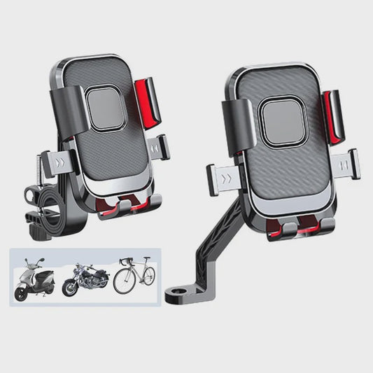 Universele Fiets & Motor Telefoonhouder - 360° Rotatie, Schokbestendig & Veilig