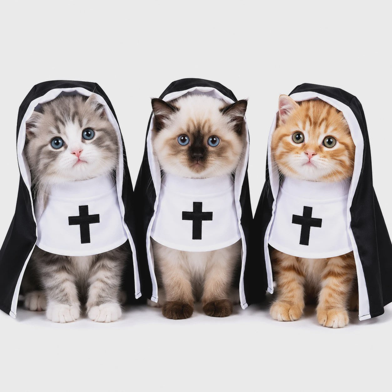 Grappig Nonnenkostuum voor Huisdieren - Halloween & Feest Outfit voor Hond & Kat