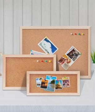 Houten Kurkbord met Houten Frame - Decoratieve Wanddecoratie & Fotowand