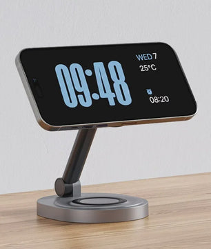 3-in-1 Magnetische Draadloze Oplader Stand & Pad voor iPhone, Apple Watch & AirPods