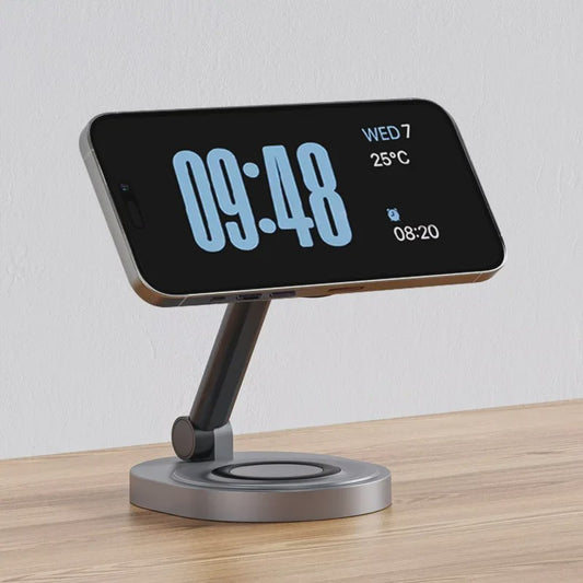 3-in-1 Magnetische Draadloze Oplader Stand & Pad voor iPhone, Apple Watch & AirPods