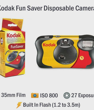 Kodak FunSaver Wegwerpcamera 35mm met Flits - Waterdicht - 27 Opnames