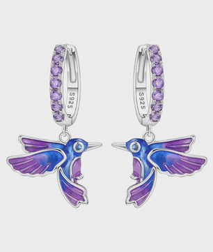 Exquise 925 Sterling Zilveren Oorbellen: Kolibrie & Papegaai - Mode Sieraden