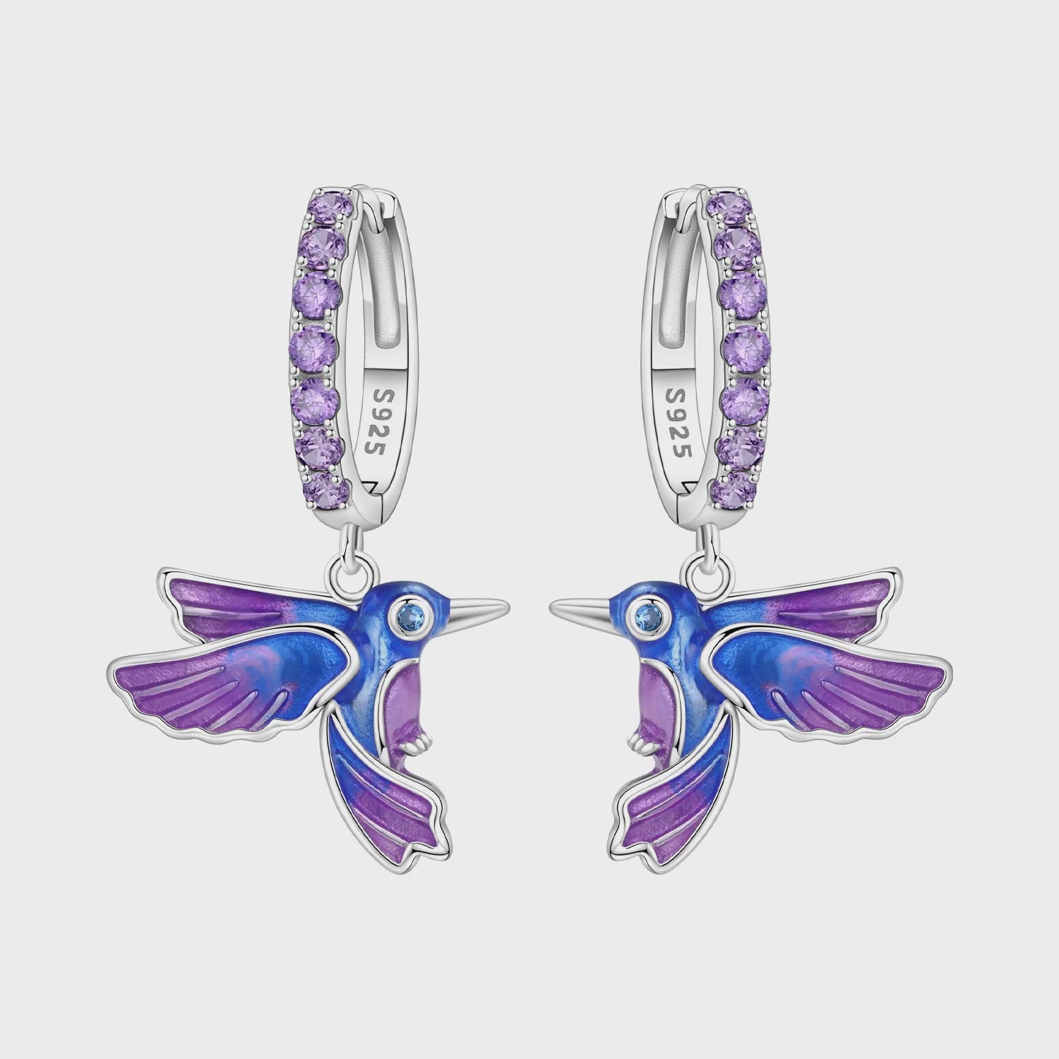 Exquise 925 Sterling Zilveren Oorbellen: Kolibrie & Papegaai - Mode Sieraden