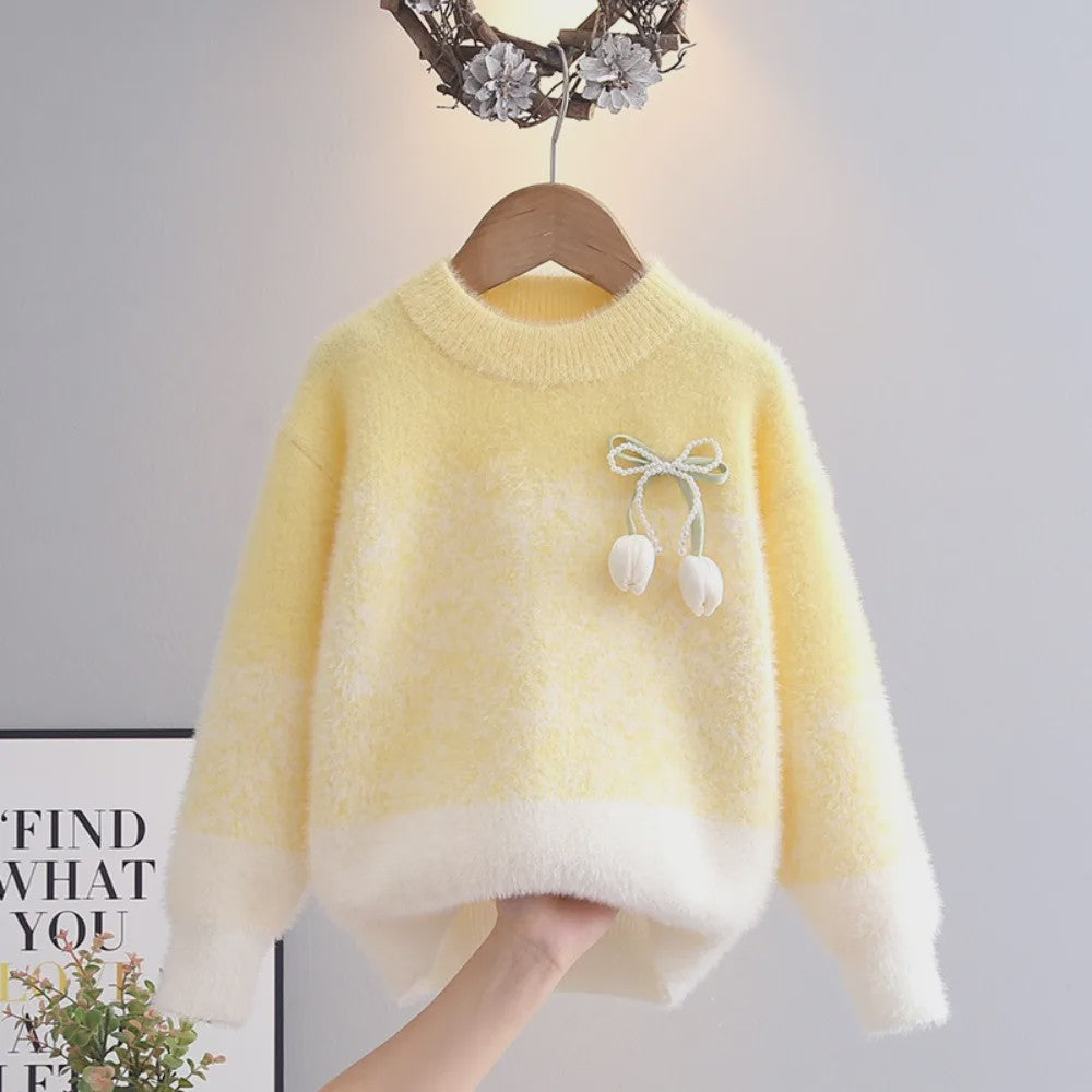 Schattige Gebreide Trui voor Meisjes - Elegante Winterkleding voor Kinderen