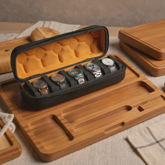 Luxe Horloge Reiskoffer - Harde Rol Organizer met Rode Voering voor 1, 2, 3, 5, 6 of 10 Horloges