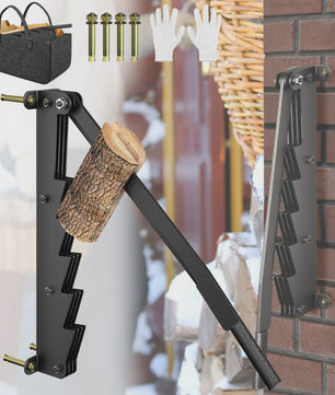 Handmatige Houtklover met Wandmontage & Opbergtas - Stevig Staal