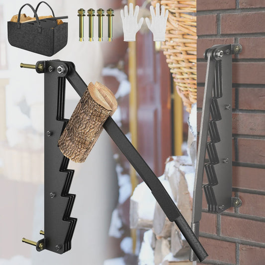 Handmatige Houtklover met Wandmontage & Opbergtas - Stevig Staal