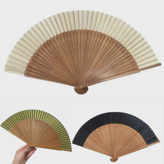 Elegante Bamboe Vouwwaaier - Draagbaar & Stijlvol