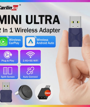 CarlinKit 5.0 Mini Ultra Draadloze Adapter voor Android Auto & CarPlay