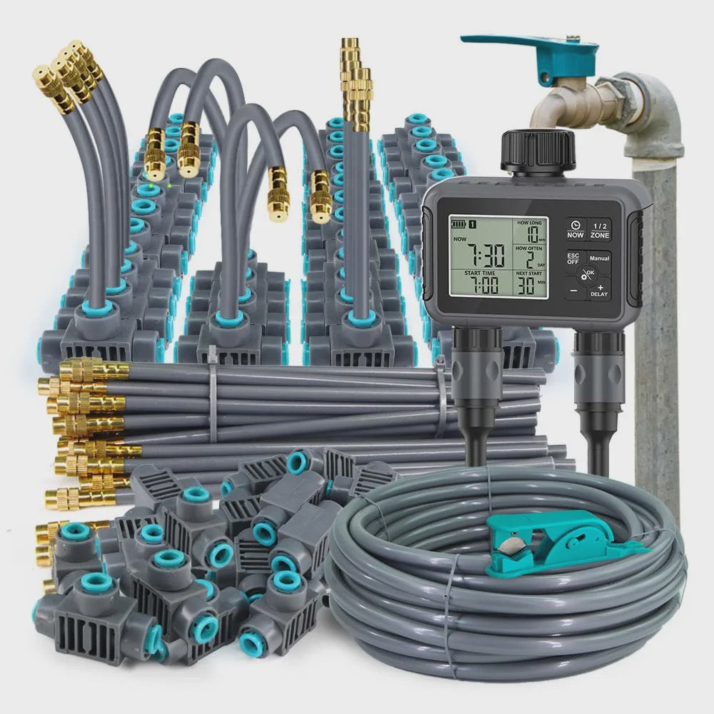Slimme Tuin Watergift Timer met Dual Zone LCD Display en Vernevelingssysteem