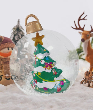 24 Inch Opblaasbare Kerstbal met LED Verlichting - XL Tuindecoratie