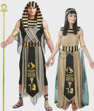 Egyptische Farao & Cleopatra Kostuum Set - Heren & Dames - Halloween & Carnaval