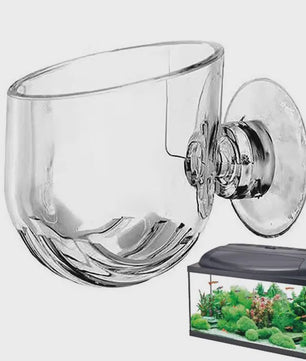 Aquarium Plantenbakje met Zuignap - Glas/Acryl Voederbakje & Plantenhouder