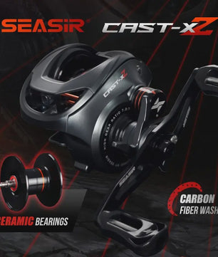 SEASIR Cast X2 Baitcasting Reel - 7.3:1 Versnelling, Keramische Lagers & Carbon Washer