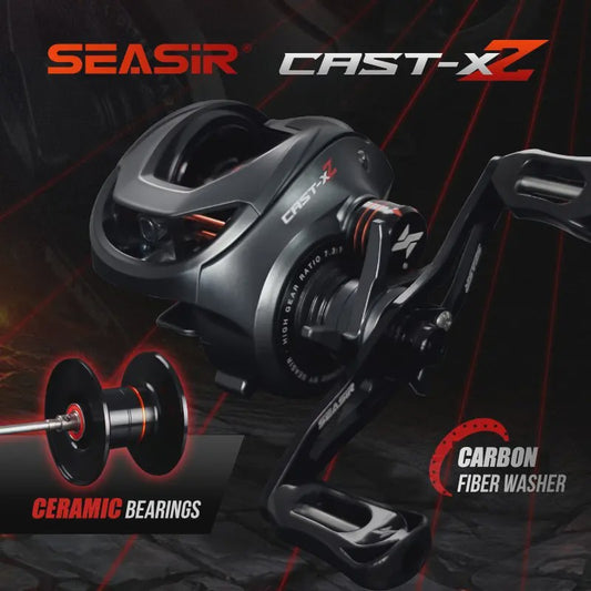 SEASIR Cast X2 Baitcasting Reel - 7.3:1 Versnelling, Keramische Lagers & Carbon Washer