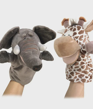 Zachte Pluche Handpoppen - Educatief Speelgoed voor Baby's en Kinderen (Diverse Dieren)