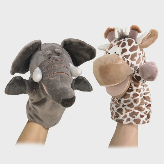 Zachte Pluche Handpoppen - Educatief Speelgoed voor Baby's en Kinderen (Diverse Dieren)