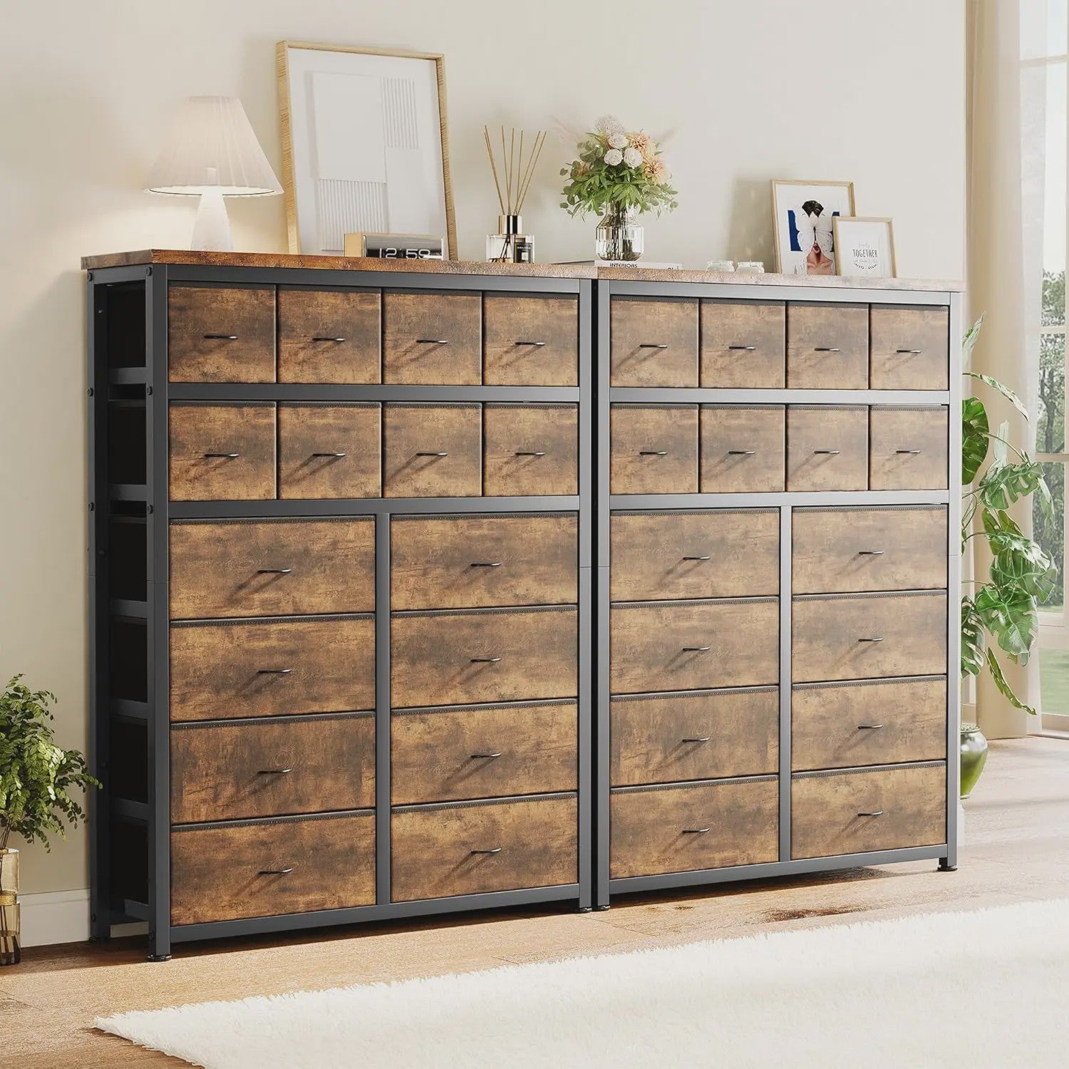 Ladekast met 16 Lades - Hoge Commode Organizer voor Slaapkamer