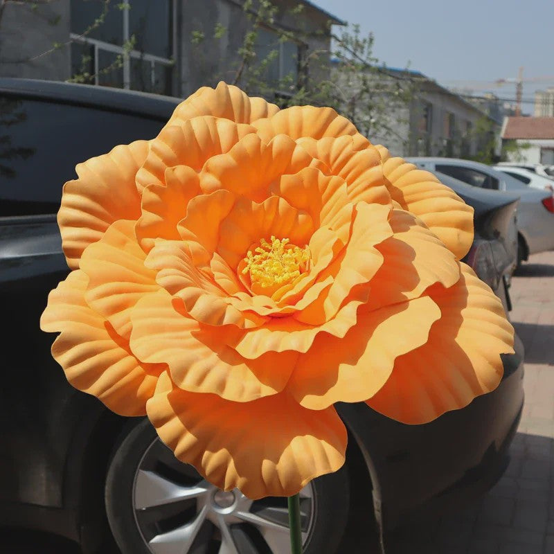 Grote Kunstbloem Pioenroos - 80cm Diameter - Decoratie voor Feesten, Evenementen & Bruiloften