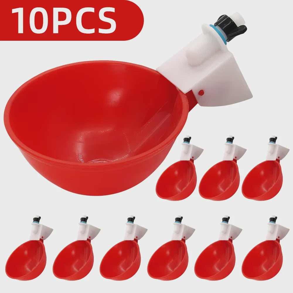 Automatische Drinkbakjes voor Kippen, Quails, Eenden & Duiven (Set van 5/10/20)