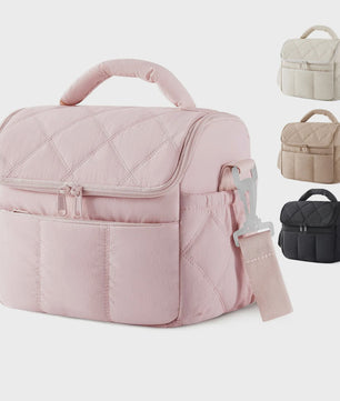Stijlvolle Nylon Lunchtas - Draagbare Geïsoleerde Lunchbox voor Dames | Houd uw Maaltijd Vers