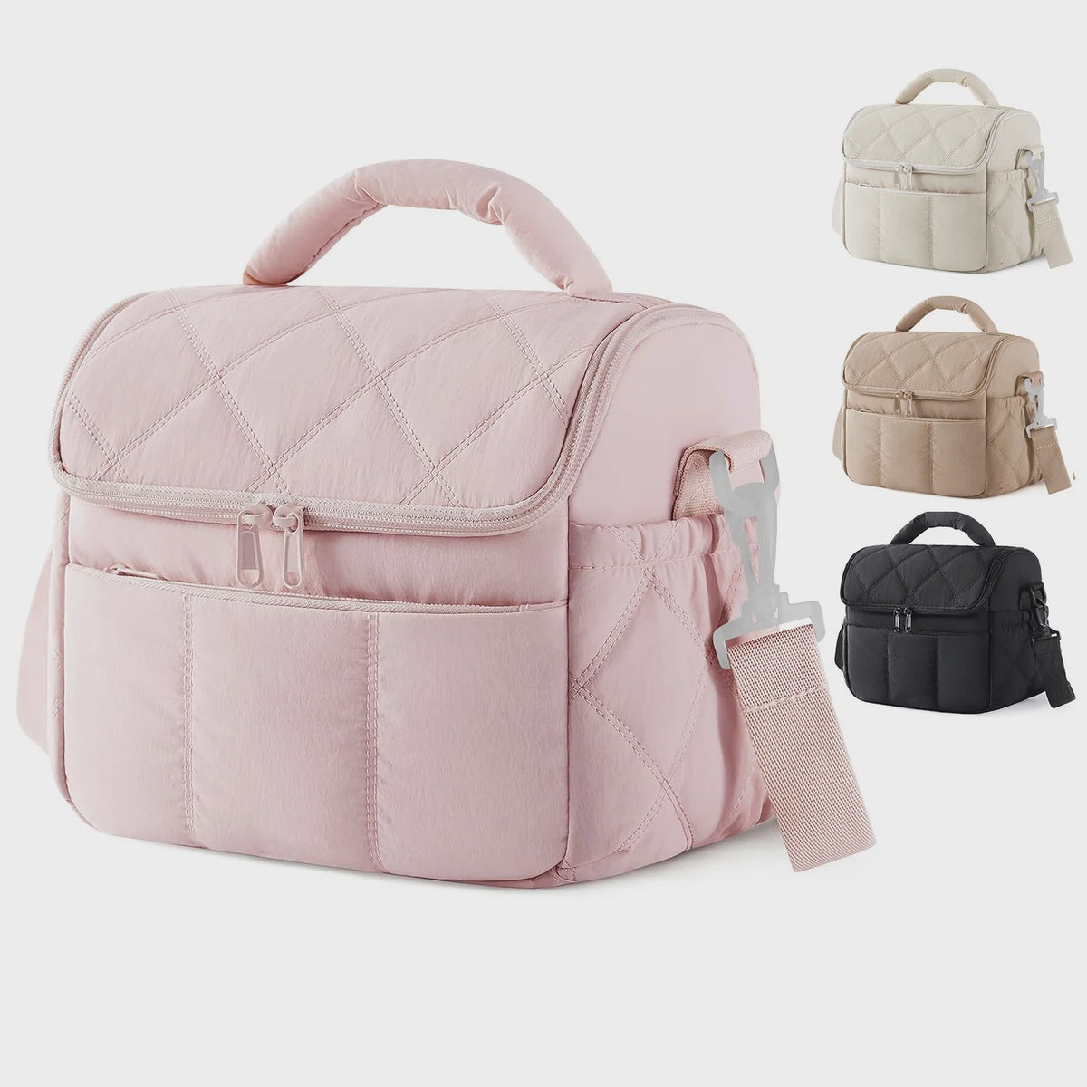 Stijlvolle Nylon Lunchtas - Draagbare Geïsoleerde Lunchbox voor Dames | Houd uw Maaltijd Vers