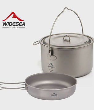Widesea Titanium Kookset - Lichtgewicht Pannenset voor Outdoor Avonturen