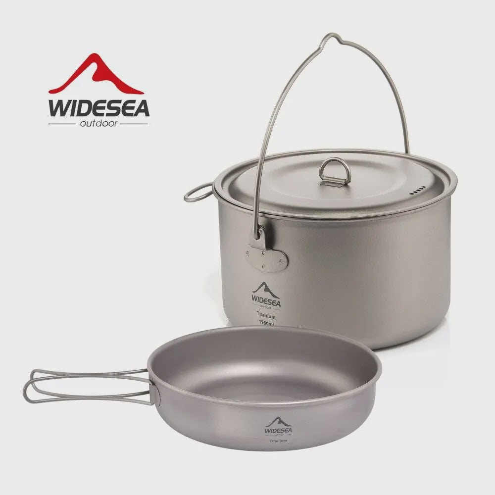 Widesea Titanium Kookset - Lichtgewicht Pannenset voor Outdoor Avonturen