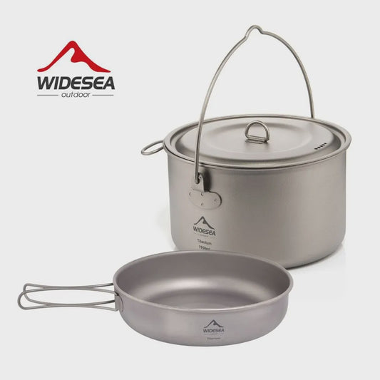 Widesea Titanium Kookset - Lichtgewicht Pannenset voor Outdoor Avonturen
