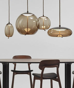 Moderne Glazen LED Hanglamp - Stijlvolle Verlichting voor Woonkamer, Keuken & Bar