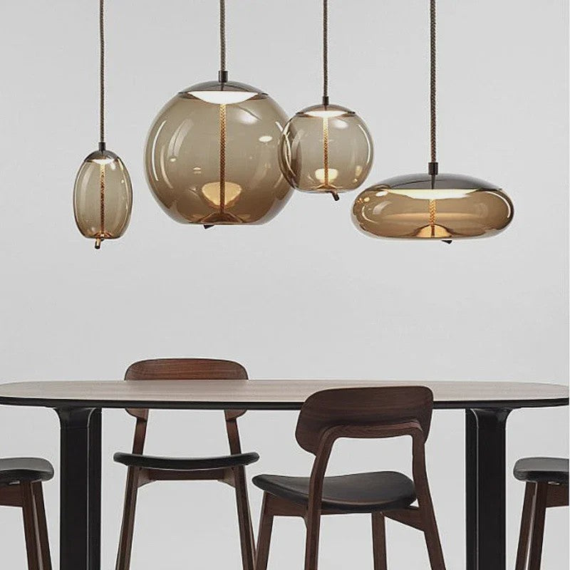Moderne Glazen LED Hanglamp - Stijlvolle Verlichting voor Woonkamer, Keuken & Bar